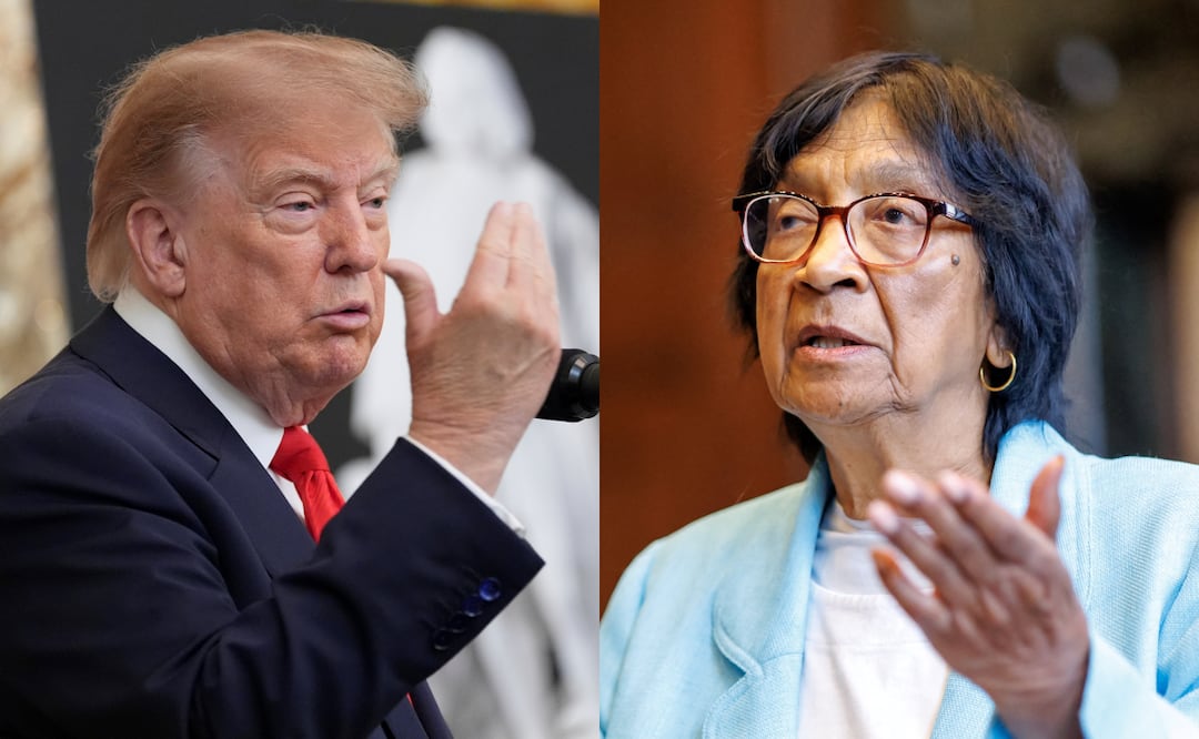 Trump sanciona a la Corte Penal Internacional horas después del Nobel de la Paz a Navi Pillay. AP Photo/Alex Brandon / Daniel Karmann/dpa via AP