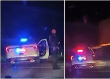 Video. Tren a toda velocidad se estrella contra patrulla con mujer detenida adentro