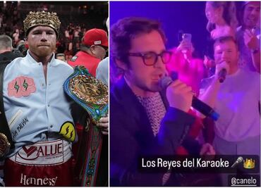 ‘Canelo’ Álvarez celebra victoria con karaoke junto a Diego Boneta