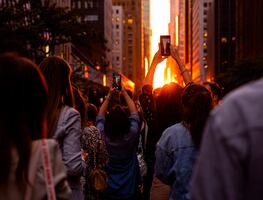 El "Manhattanhenge", la puesta de sol que se alinea con las calles de Nueva York