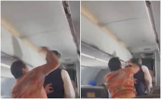 Video. Arrestan a pasajero por golpear a asistente de vuelo en viaje de Los Cabos a LA
