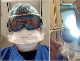 Médico simula en video lo que es estar intubado por Covid-19