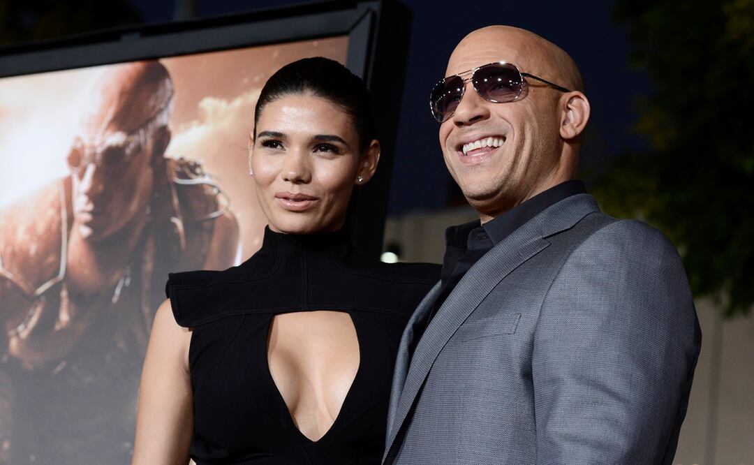 Vin Diesel y su esposa Paloma Jiménez en la alfombra roja de "Riddick" en 2013. Foto: AP