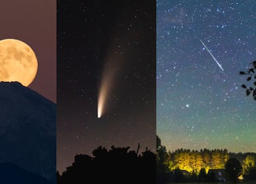 Octubre 2025: Superluna de Cosecha, 4 cometas y lluvias de meteoritos iluminarán el cielo