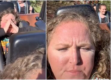 Tiktoker muestra “aterrador momento” en montaña rusa sin funcionar