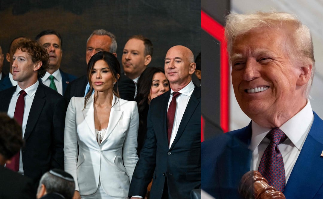 "Me estaban lamiendo...": Trump desata polémica con comentario sobre Bezos y Zuckerberg. Foto: AFP