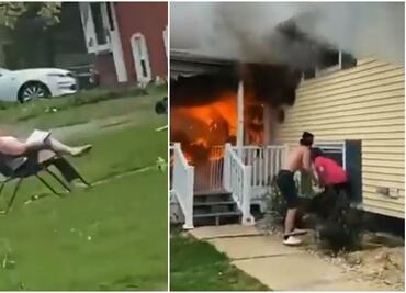 Video. Mujer incendia a propósito su casa en Maryland con una persona dentro