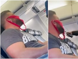 Expulsan de vuelo a hombre por usar una tanga como cubrebocas