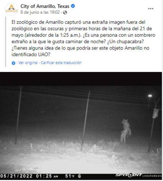 "¿Será el chupacabras?"; captan extraña silueta en zoológico de Texas