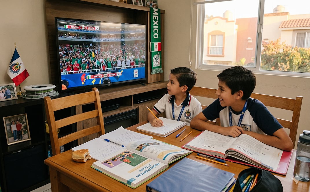 Suspenderán clases por los partidos del Mundial 2026. ¿A quiénes aplica y en qué días? Foto IA