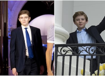 Barron Trump sorprende por su estatura en el lanzamiento de campaña de su padre