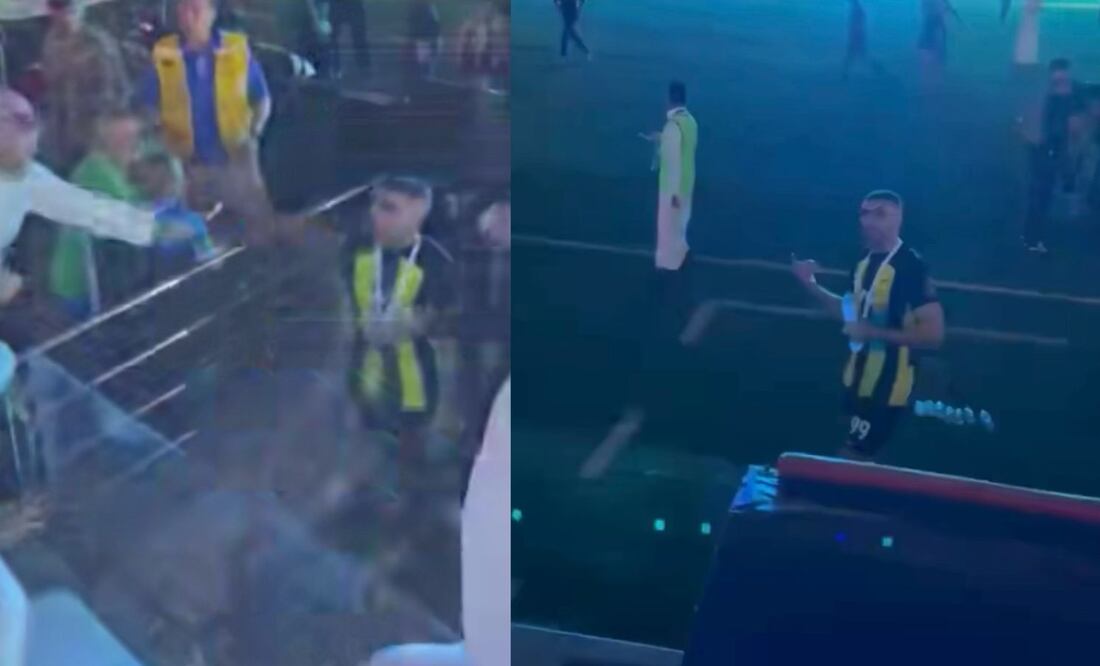 Un jugador del Al-Ittihad fue azotado por un aficionado furioso durante la Supercopa de Arabia Saudita. VIDEO. Foto: Captura de pantalla  / YouTube