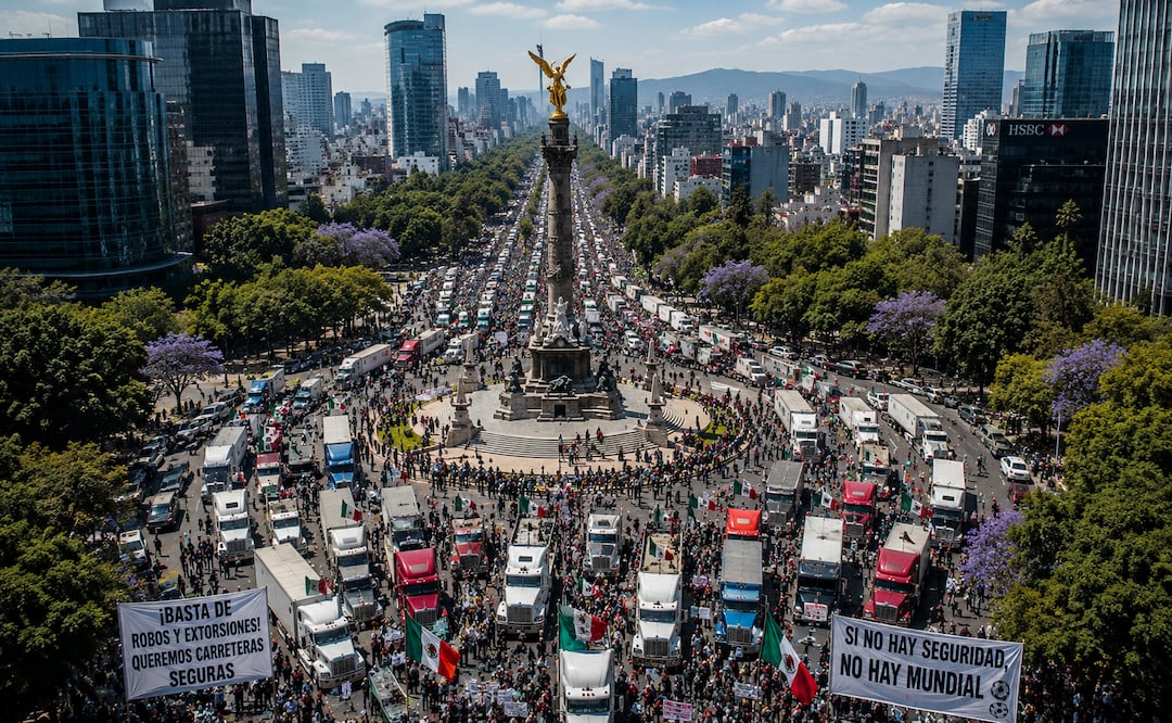 Megamarcha de transportistas en CDMX: esto se sabe de la protesta convocada por ANTAC el 20 de mayo. Foto: IA