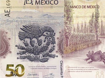 Así es el billete de $50 pesos con el ajolote que se vende hasta en $7 millones de pesos