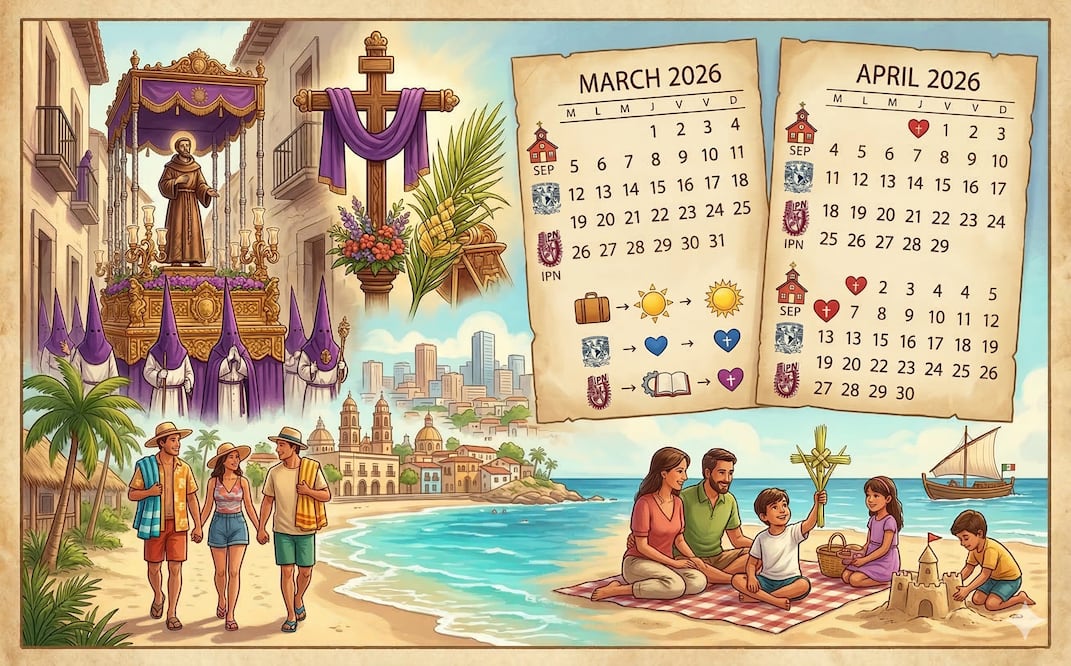 Vacaciones de Semana Santa 2026: estas son las fechas oficiales de la SEP, UNAM y IPN. Foto: IA