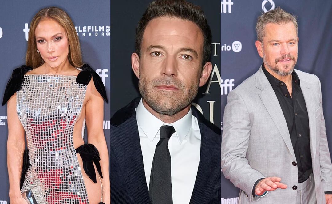 Captan a Jennifer Lopez de la mano de Matt Damon, mejor amigo de Ben Affleck. ¿Ya lo olvidó? Geoff Robins / Geoff Robins / AFP / Geoff Robins / AFP