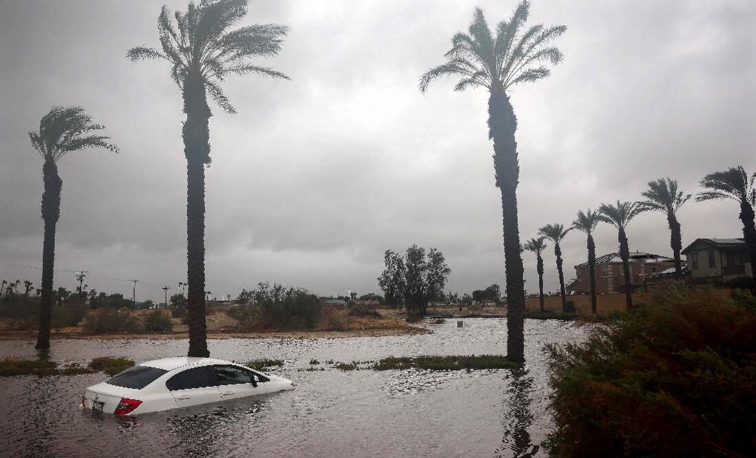 Continúa la alerta de posibles "inundaciones "catastróficas" en California por Hilary. Foto AFP