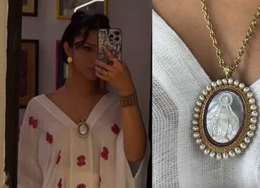 ¿Virgen de la dulce espera? Afirman que Ángela Aguilar adelantó que sí está embarazada con esta medalla católica