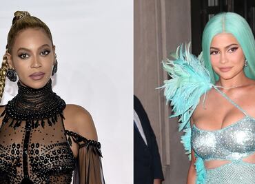 Kylie Jenner y Beyoncé, en duelo de vestidos negros de raja