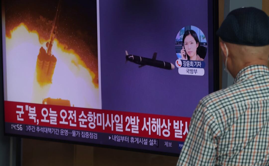 Corea del Norte lanza nuevo misil balístico hacia el mar de Japón. Foto EFE