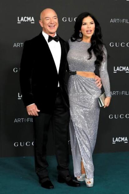 Lauren Sánchez conquista LA con vestido 'cut out' junto a Jeff Bezos