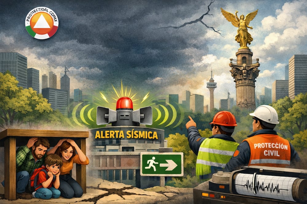 Primer Simulacro 2026: Protección Civil CDMX da fecha y hora en que se activará la alerta sísmica. Foto: IA