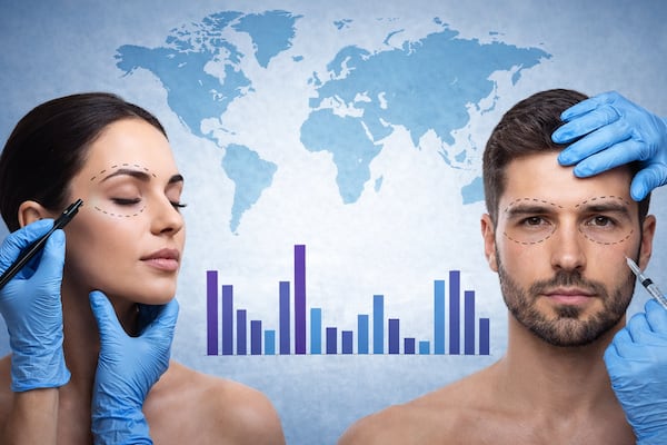 Mujeres dominan las cirugías plásticas, pero los hombres crecen con rapidez: datos por país