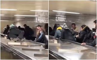 Salvaje pelea en metro de Nueva York desata el pánico entre pasajeros 