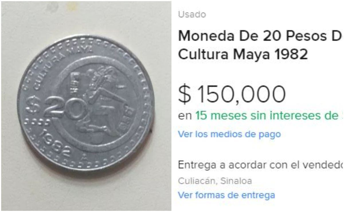 La moneda de 20 pesos de la Cultura Maya que vale hasta $500,000 pesos ...