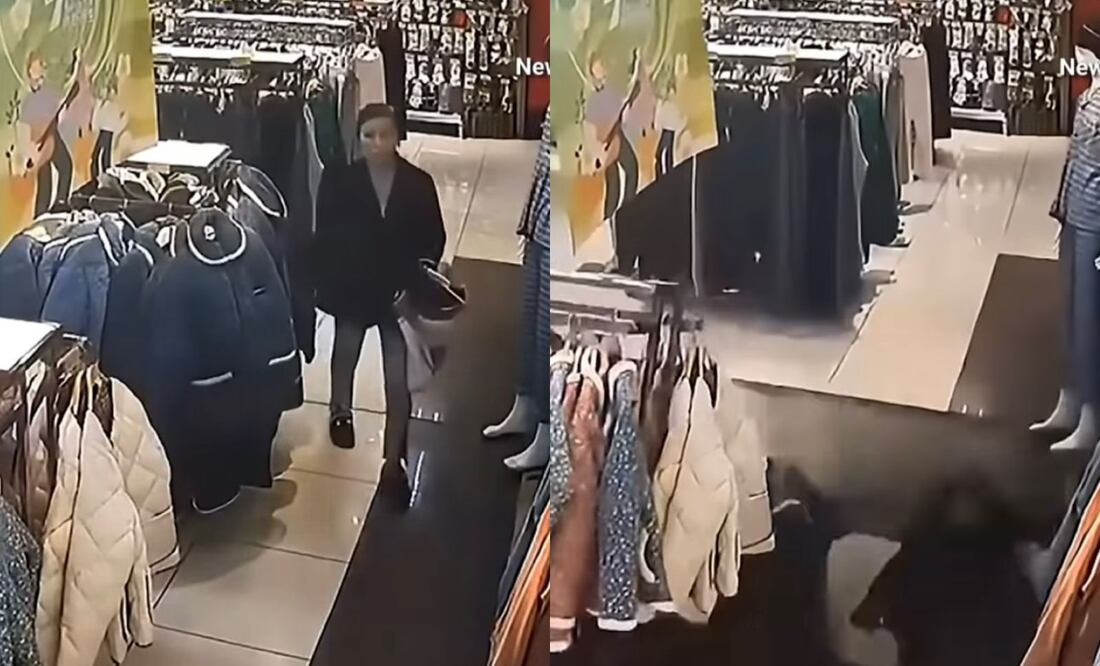 VIDEO: Dos personas heridas luego de que el suelo colapse en una tienda de China. Foto: Captura de pantalla / YouTube