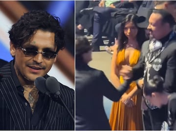 Christian Nodal le gana el Grammy al suegro y su desaire a Ángela Aguilar enciende las redes: ‘La dejó en ridículo’