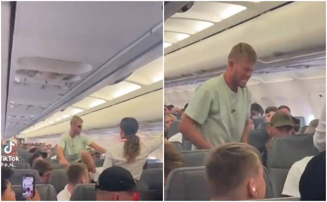 Los hechos ocurrieron durante un vuelo de la aerolínea Ryanair. Foto tomada de video.