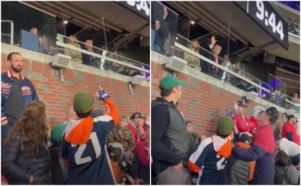 Video. Donald Trump golpea a niño en la cabeza con pelota de béisbol