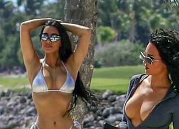 Kim Kardashian recibe la primavera con sesión en bikini en la playa