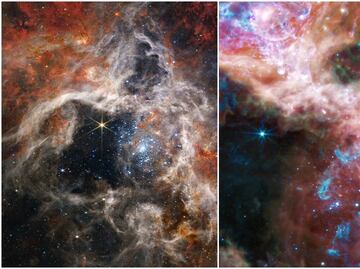 Sorprendentes imágenes de una “nebulasa tarántula” capturada por James Webb