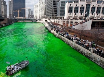¿Cómo se pinta de verde el río Chicago por el Día de San Patricio?