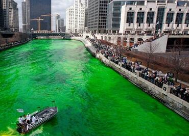 ¿Cómo se pinta de verde el río Chicago por el Día de San Patricio?