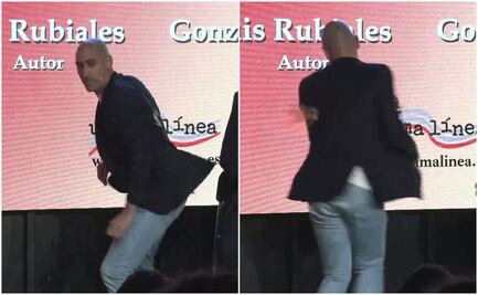 Le lanzan huevos a Luis Rubiales en plena presentación de su libro tras su condena por el "beso forzado" a Jenni Hermoso