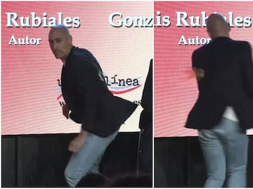 Le lanzan huevos a Luis Rubiales en plena presentación de su libro tras su condena por el "beso forzado" a Jenni Hermoso
