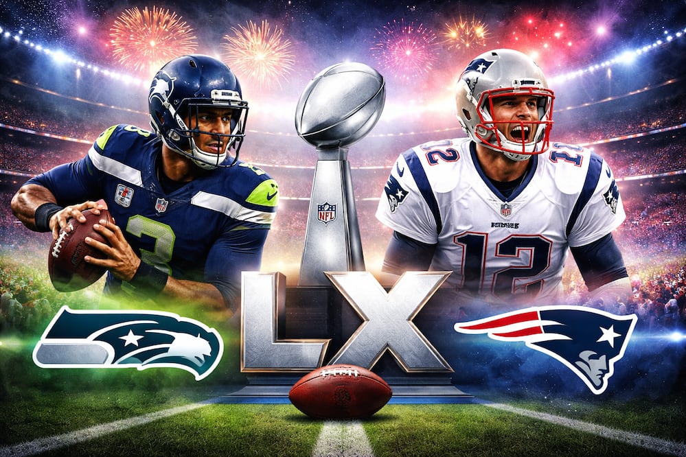 Super Bowl LX: guía rápida para entender la final Seahawks vs Patriots, con el ‘halftime’ más esperado de 2026. Foto: IA