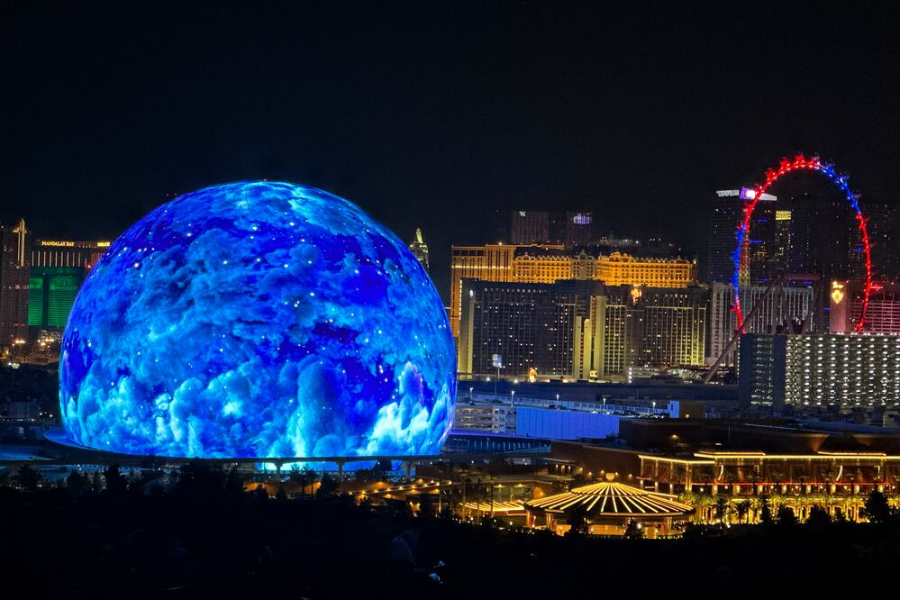The MSG Sphere. (James Schaeffer/Las Vegas Review-Journal via AP)