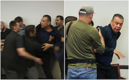 Sacan a empujones al senador Alex Padilla de conferencia de Kristi Noem sobre redadas contra migrantes