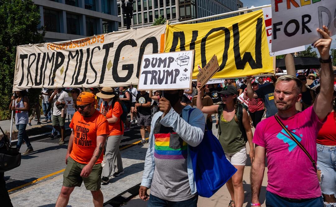 Washington se moviliza en contra del gobierno de Donald Trump. Foto: AFP