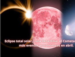 Eclipse total solar, Cometa Diablo, Luna llena y otros eventos astronómicos imperdibles de abril