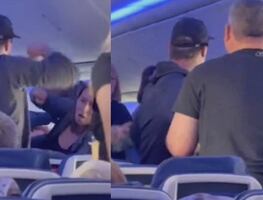 Pasajeros de avión protagonizan violenta pelea y desatan el pánico en pleno vuelo. VIDEO