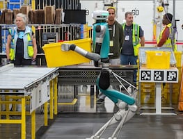 ¿Ya no necesita humanos? Amazon trabaja con nuevos robots e IA para agilizar envíos