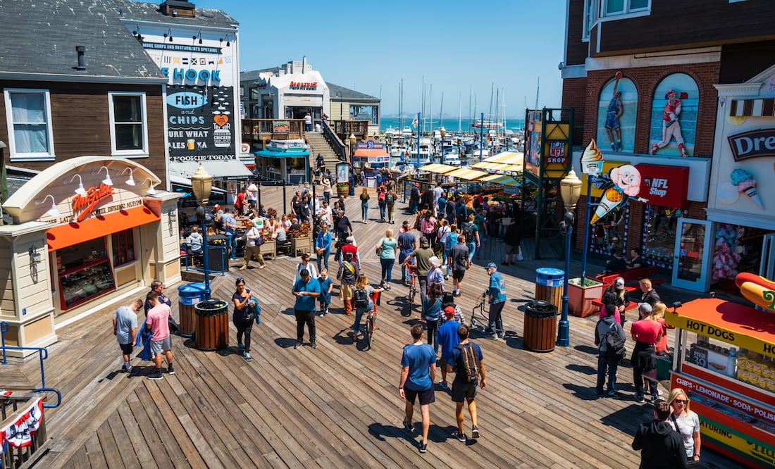 Pier 39 and Fisherman's Wharf in San Francisco, California, USA.iStock/ Joseph Christopher Oropel