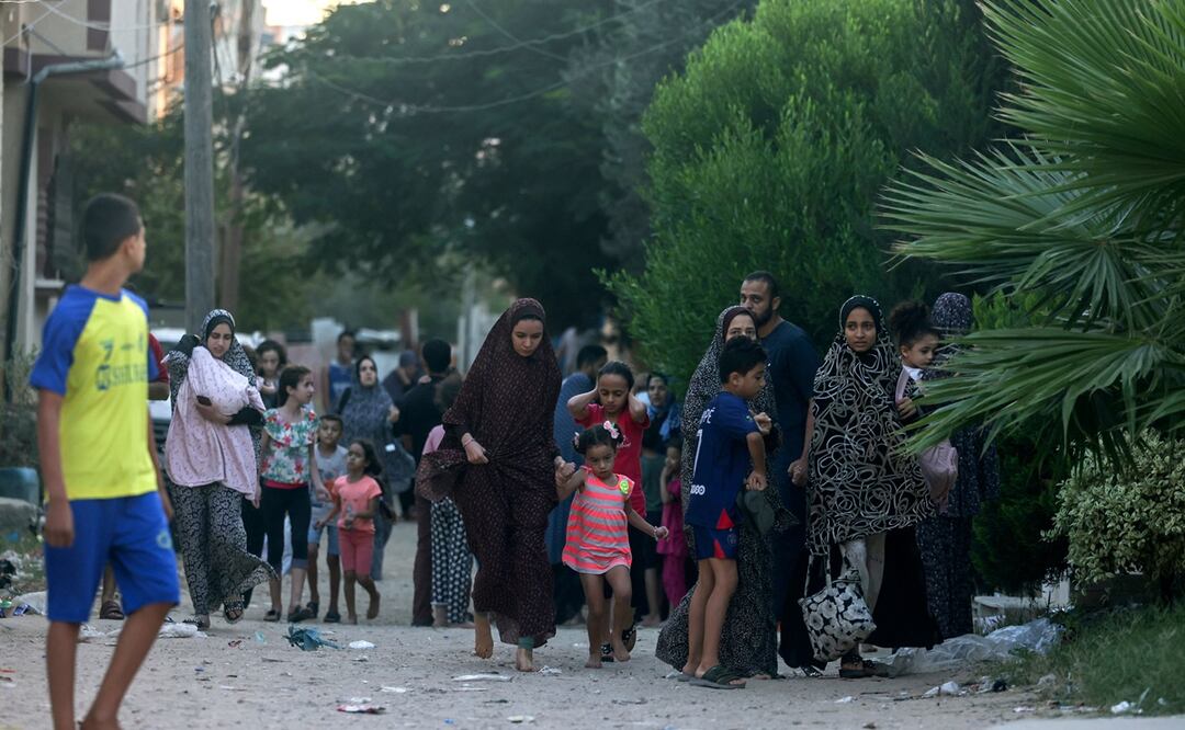 Suman casi un millón de desplazados en una semana de guerra en Gaza, dice la ONU. Foto: AFP