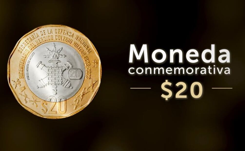 La nueva moneda conmemorativa de $20 pesos. Foto: Banco de México