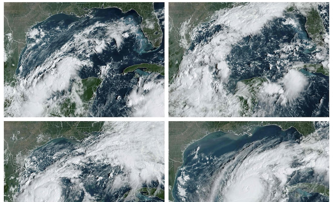 Huracán Milton recupera fuerza de categoría 5 en su avance hacia la costa oeste de Florida. (Photo by HANDOUT / NOAA / AFP)